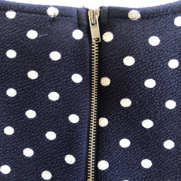 GREEN ENVELOPE Navy & White Polka Dot Top with Bell Sleeves - Picture 5 of 11